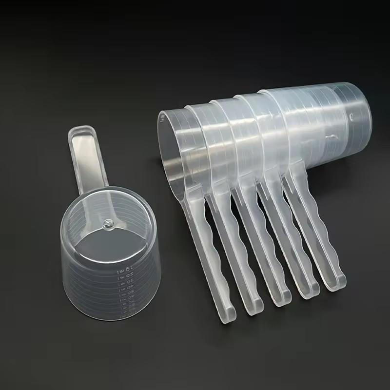 3 stücke 100ml Transparent Pet Messlöffel Mit Skala Kunststoff Hund Fütterung Schaufel Pet Geschirr