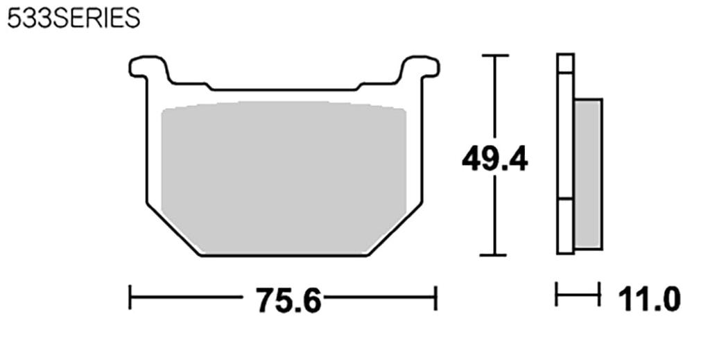Kitaco SBS Brake Pads and Thick 533HF Ceramic Fits Katana Part - Affordable, Long-lasting, - - GSX250E/L, GN400E, GSX750E, GSX1100S, - Number