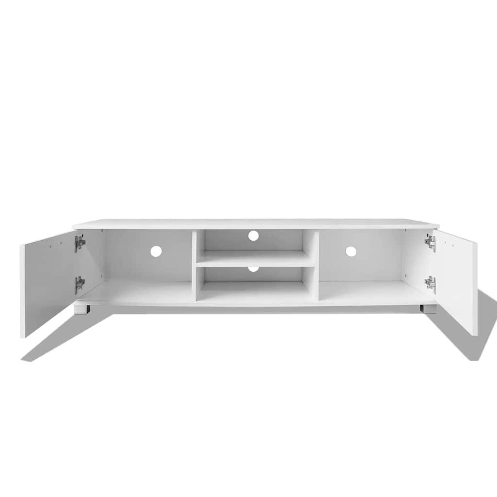 TV Stand High Gloss White 140x40.5x35 Cm