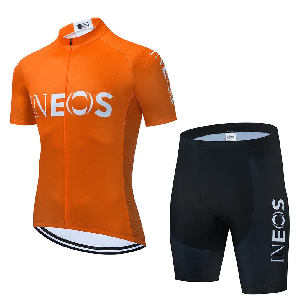 Black Red Gradient INEOS Bike Jersey Set Men's Cycling Clothing Summer MTB Team Clothes Short Sleeve Uniform Triathlon Suit 2026