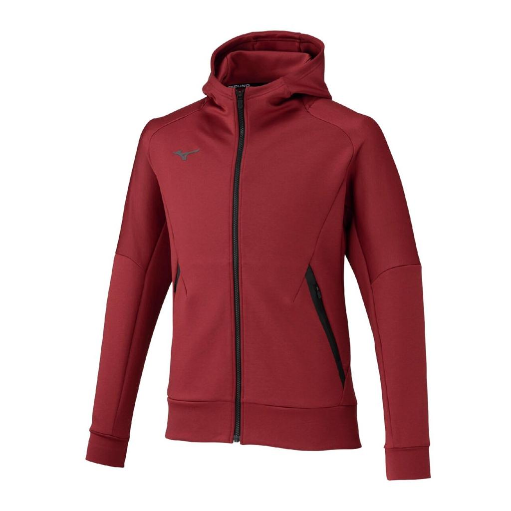 Mizuno Stretch Sweat Training Sports Wine Red Heather Hoodie, Wear, Jersey, 32MCC050,
