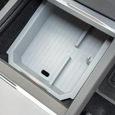 Auto Anti-Rutsch Armlehne Versteckter Boxhalter Mittelkonsole Aufbewahrungsbox Oberer&Unterer Organizer Box Für Tesla Model 3 Highland 2024