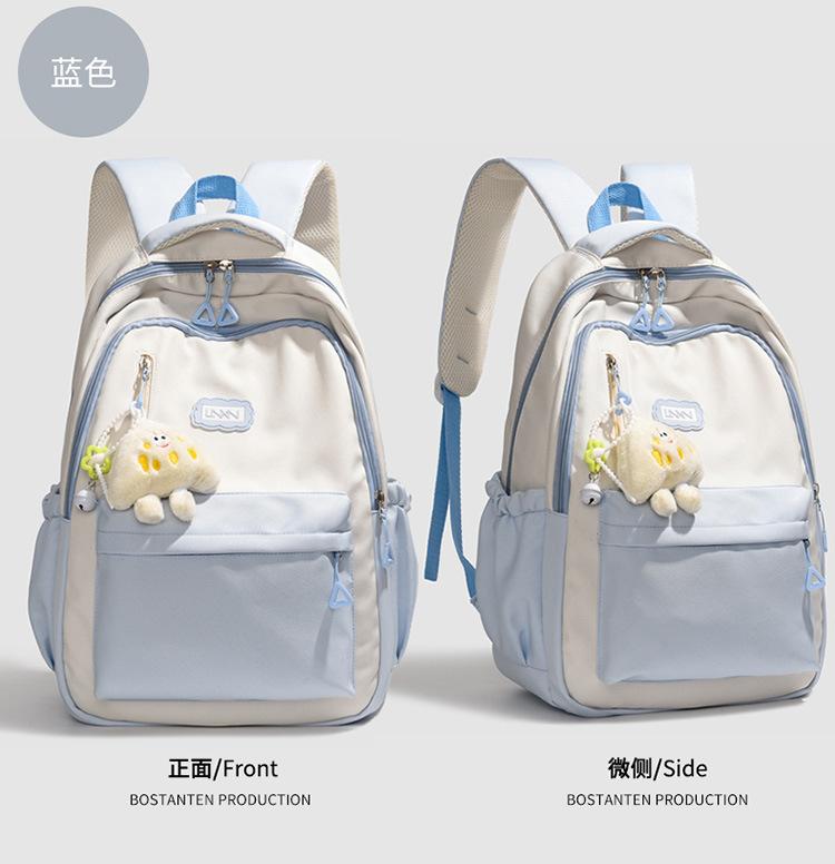 Schoolbag Japanese ins high value sweet style new schoolbag primary and secondary school students third to sixth grade simple and lightweight backpack