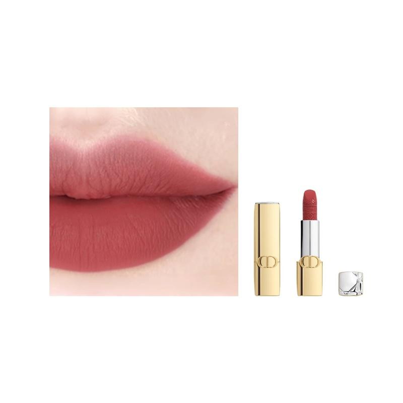 

DIOR Lipstick s 24-year Christmas Limited Edition Fierce Blue Gold Tube Velvet Easy to color and whiten Smooth and long-lasting matte #720Velvet
