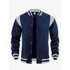 Giacca Casual da Uomo, Giacca Sportiva, Cardigan di Velluto, Top Spliced con Collo Rialzato, Giacca da Baseball