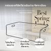 Large Acrylic Desktop Organizer, Transparent Stackable Slant-Open Storage Bin