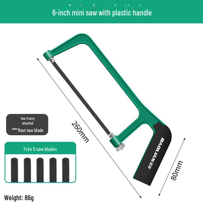 Baolian Multipurpose Handheld Hacksaw for Wood and Metal Cutting