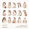 15Pcs Set Sweet Girl Stickers Candy Color Outfit Removable Adhesive Laptop Tablet Decor Decals