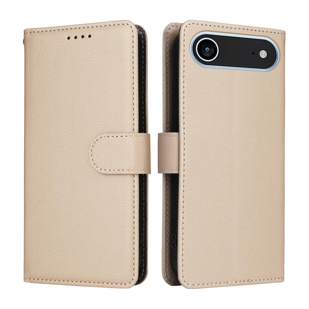 For iPhone 17 Air Case RFID Blocking 3 Card Slots PU Leather Phone Cover with Wrist Strap
