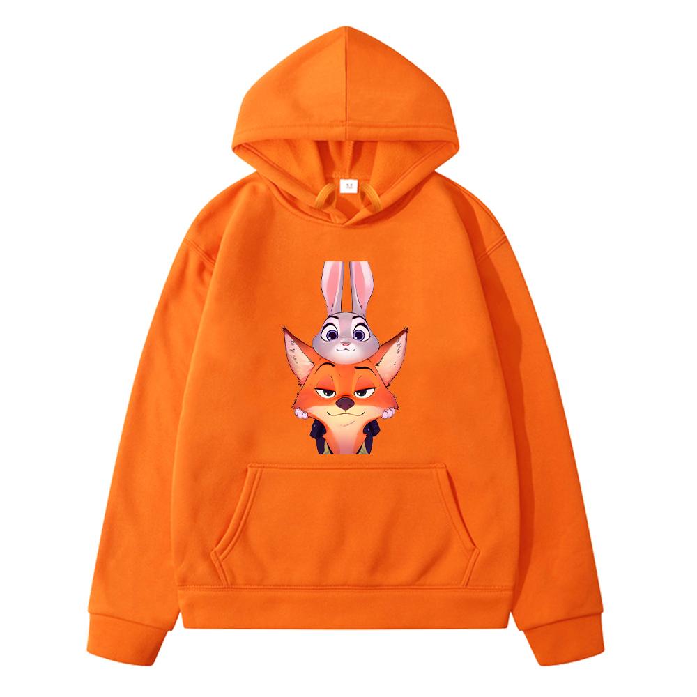 Zootopia 2 Print hoodie Fleece sweatshirt Kawaii Jacket Autumn anime hoodie boy pullover y2k sudadera kids clothes girls