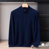 Albas Small Cashmere 100% Cashmere Shirt Half High Zip Sweater Knitted Sweater