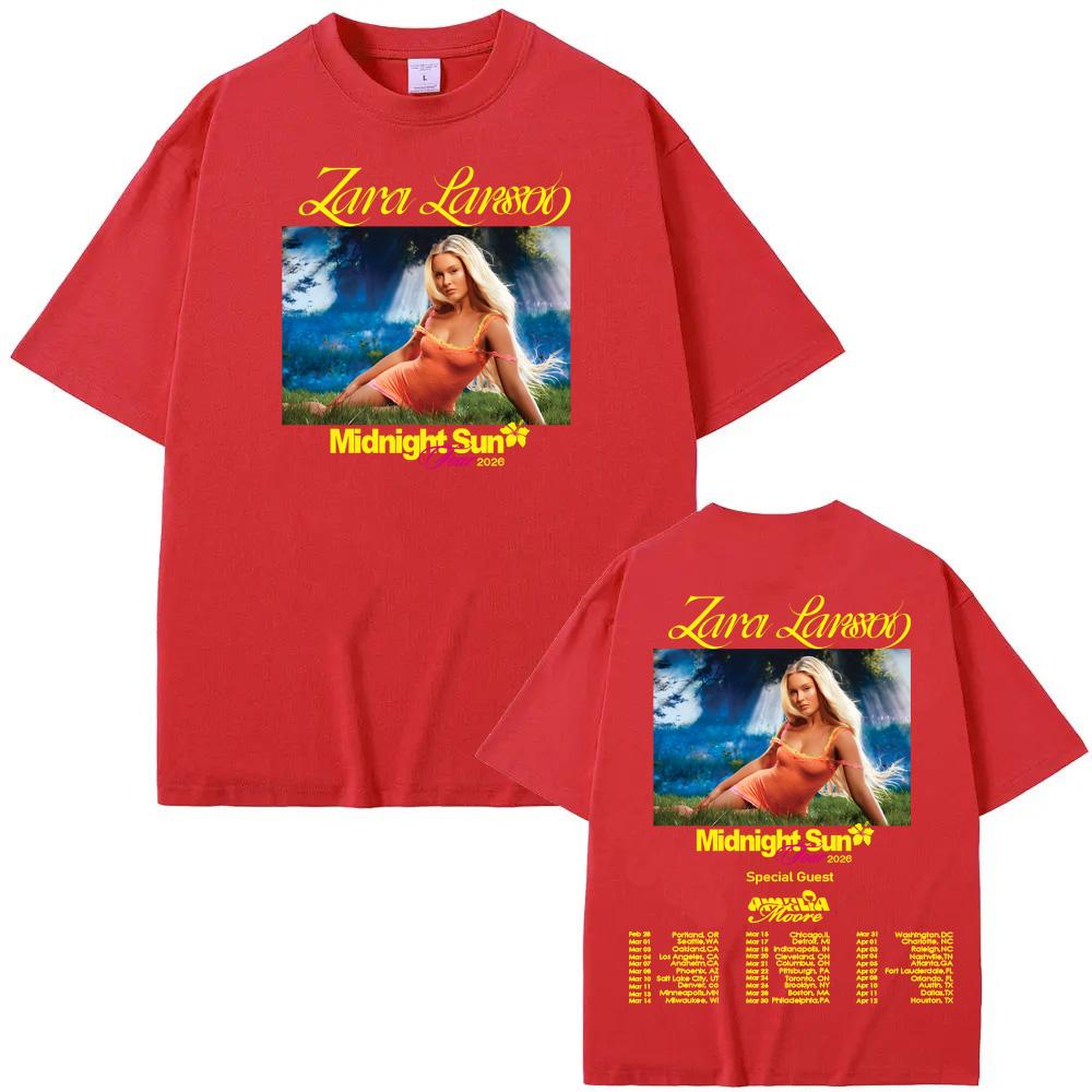 Zara Larsson-Midnight Sun 2026 T-shirt Summer newO-neck High QualityTshirts 2025new vintage 100%cotton Comfortable Camisetas