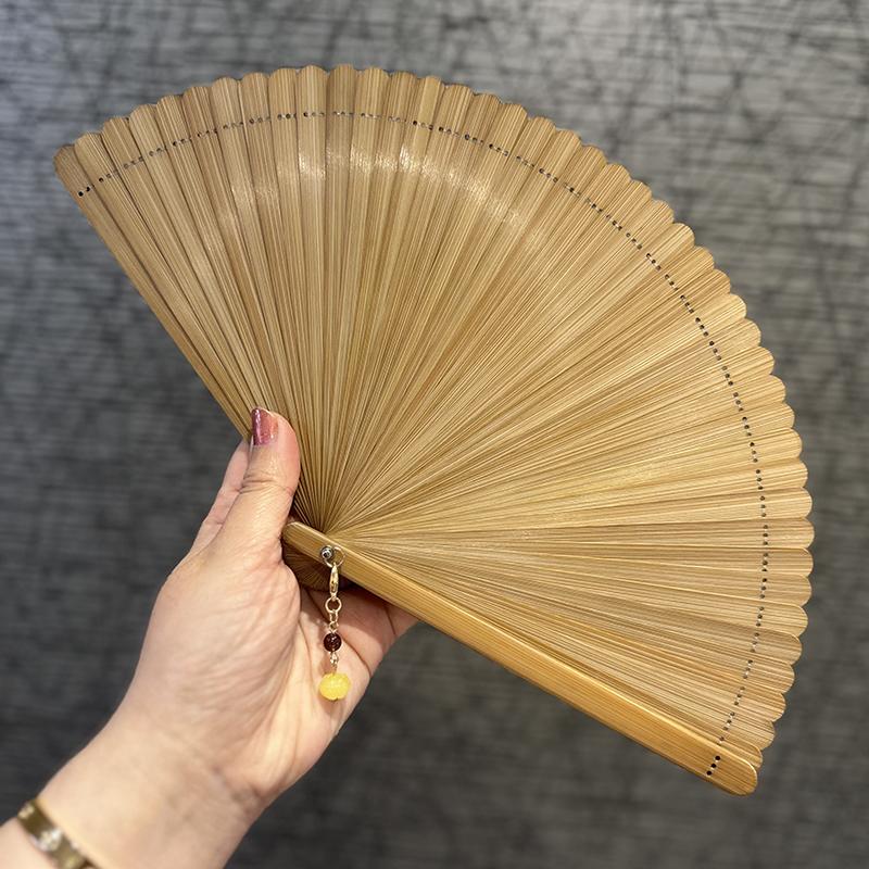 

Bamboo Folding Fan Chinese Folding Fan Ornament Clothing Decoration Accessories Household Folding Fan Dance Performance Props