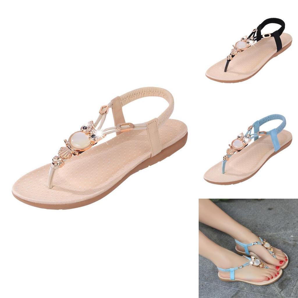Versatile Women Bohemia Buckle Flat Shoes Sandals For Everyday Comfort And Fashion