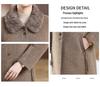 Elegant Spring/Autumn 2026 Reversible Wool Coat - Fashionable Mid-Length for Stylish Middle-Aged & Elderly Women