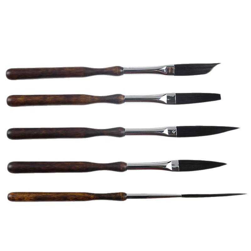1/5Pcs Pinstriping Brush High Performance Detail Brush Portable Watercolor Oil Painting Brushes For Art Drawing Hand-Painted
