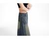 Women's Retro High-Waisted Denim A-Line Skirt - Summer, Washed Blue, Knee-Length