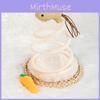 Cat Toy Spiral Steel Wire Spring Fabric Disc For Play And Exercise