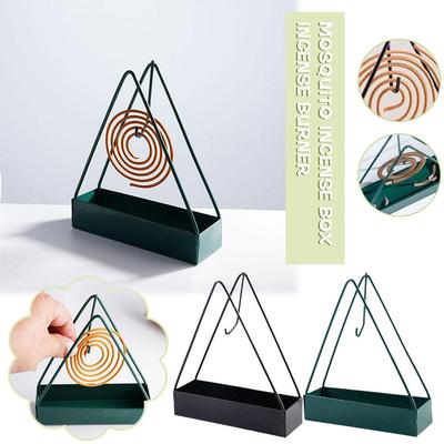 Cutie de tămâie pentru țânțari Arzător de tămâie Țânțari creativ triunghiular cu suport în formă de țânțari Suport pentru tămâie Tavă bobină