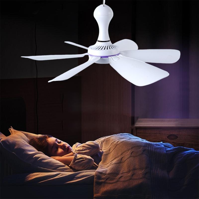 Ventilatore USB da Appendere DC5V1A 5W Efficiente e Silenzioso Motore Brushless per Campeggio Camera da Letto Ufficio Scrivania e Tenda da Viaggio