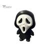Black Robe Ghost Figurine 3D Printed Scream Face Ornament, Mini Desktop Statue for Halloween Miniature Gift Decoration, Funny Skeleton Home