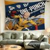 Onepunch Man Wall Tapestry Aesthetic Wall Hanging Printed Fabric Blanket Decorative Tapestries For Bedroom Living Room Home Decor