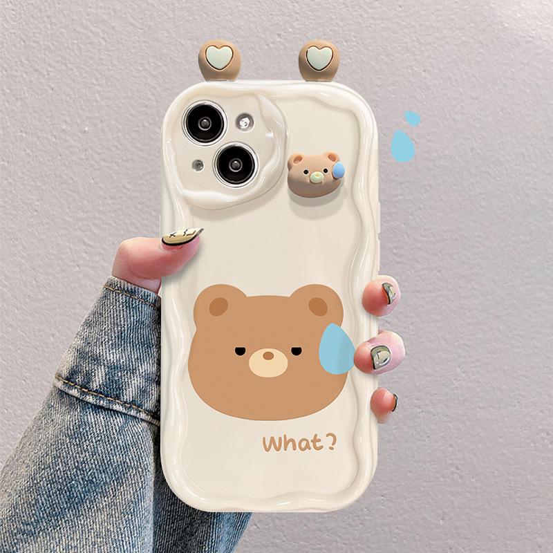 Applicabile a Custodia per Cellulare Apple 14 Promax IPhone 13 Simpatica Divertente Bambola Tridimensionale Rana 12 Silicone Antiurto