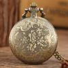 Vintage Chinese Zodiac Quartz Pocket Watch Necklace Pendant Gift Collectible Gifts for Men Women