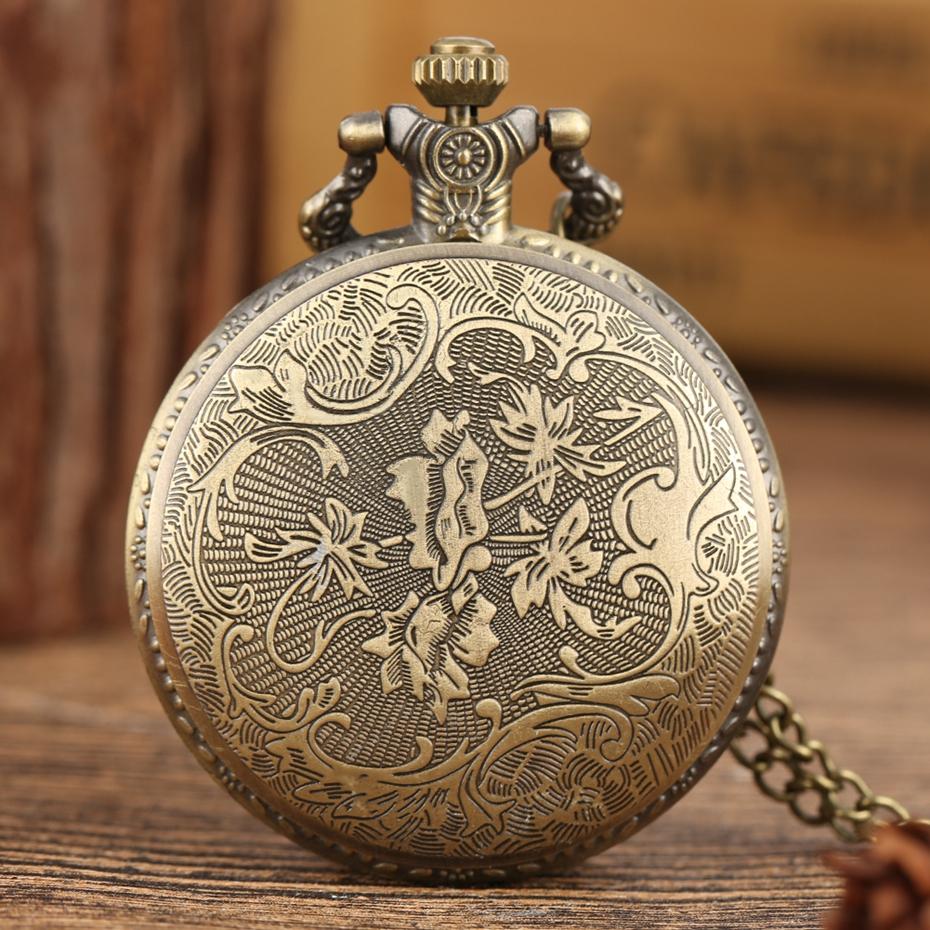 Vintage Chinese Zodiac Quartz Pocket Watch Necklace Pendant Gift Collectible Gifts for Men Women
