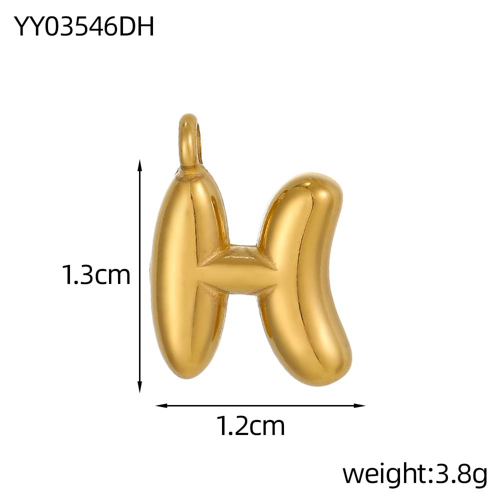CARLIDANA Stainless Steel Gold Plated Alphabet 26 Letters Name Jewelry Mini Minimalist Bubble Initial Pendants for Necklace DIY