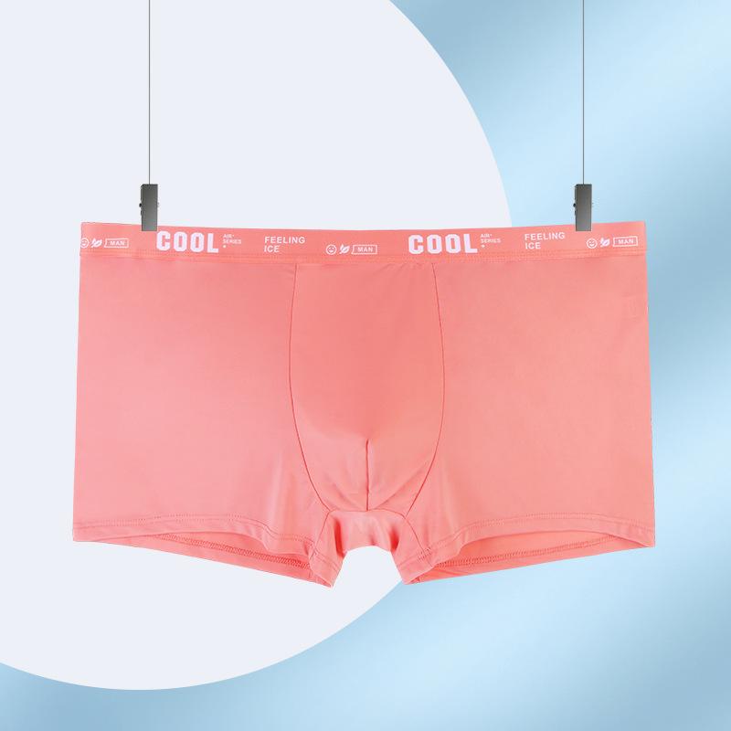 US Size Ice Silk Men's Underwear - Loose, Breathable Mid-Waist European/American Boxer Briefs for Larger Sizes