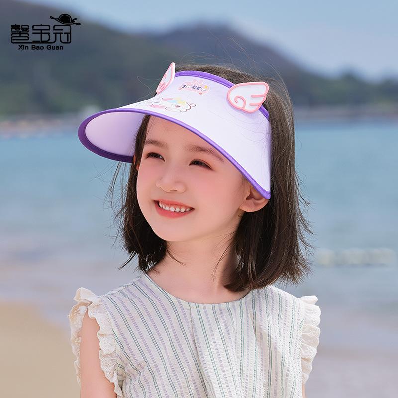 Children's Hats Summer Cartoon Cute Empty Top Hats Boys and Girls Sun Hats Outdoor Big Brim Sun Hat