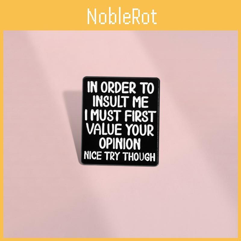 Versatile Fun Quote Brooch In Geometric Shape Ideal For Decoration Fashionable