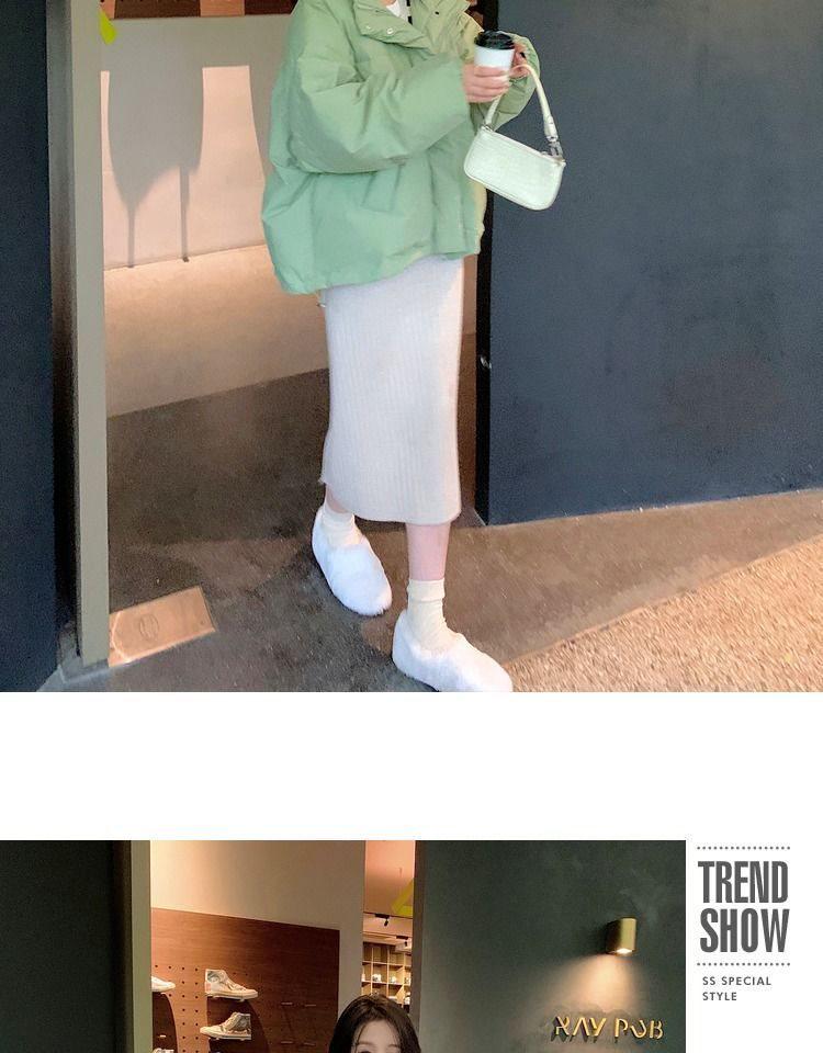 2024 Frühling/Sommer Damen Stehkragen Baumwolljacke - Locker, Dick, Warm, Kurze Oberbekleidung