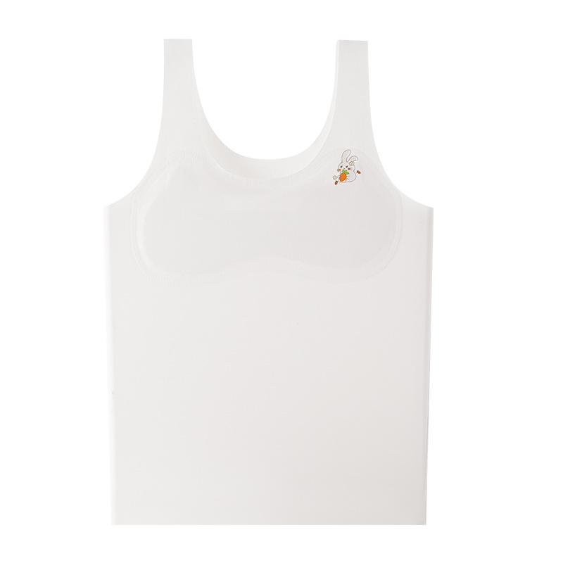 Development period girls underwear medium and large girls students girls girls second and third stage long vest fixed cup bra thin 22.5-35kg