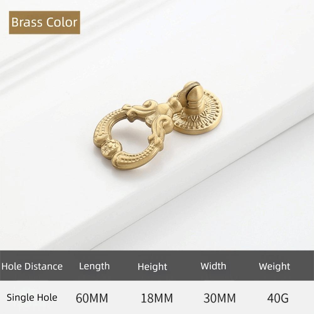 Nordic Solid Brass Cabinet Handle Hardware with Matching Screws Drawer Knobs Pull Handles Kitchen