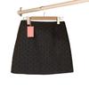 Korean Retro Polka Dot Plus Size Woolen A-line Skirt - High Waist, Slimming, Autumn/Winter.