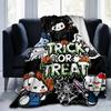 1pc Trick or Treat Hello Kitty Halloween Themes Blanket, Soft Warm Throw for Home Decor, Gift Idea for Family and Friend, Living Room, Travel, Camping