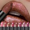 Pressable Pearlescent Glitter Lipstick - Crushed Shine, Smooth & Long-Lasting Formula with Wet Effect Softens Lip Lines Glitter Lip Gloss