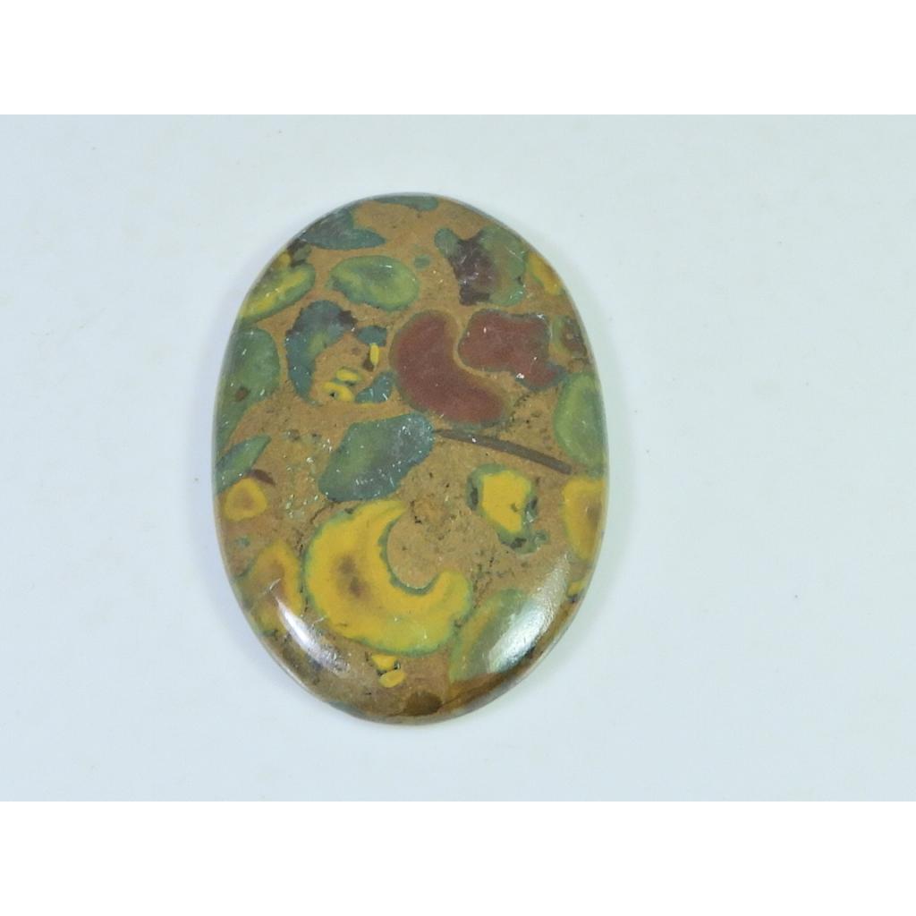 31X48X06MM Natural Fruit Jasper Oval Cabochon Loose Gemstone 73Cts. B-345