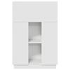 White Desk with Door 71.5 X 31.5 X 106.5 Cm Particleboard