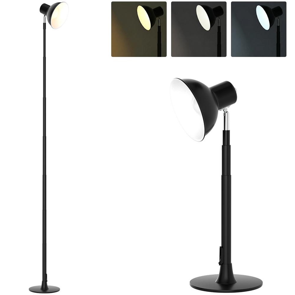 Adjustable LED Floor & Table Lamp 3 Colors Dimmable for Living Room/Office-Black