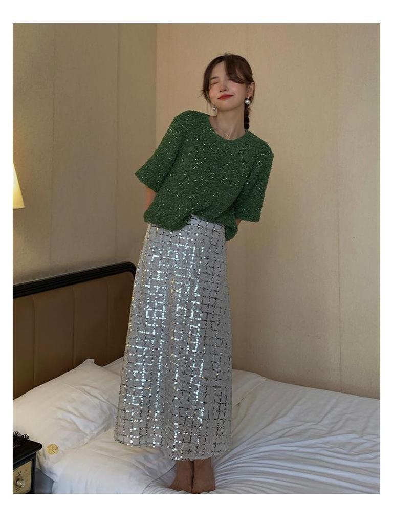 Thirteenth Street Autumn High Waist Sequin Skirt – No Returns, Heavy Industry, Socialite Style