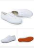 Lutai Unisex White Canvas Lace-Up Casual Gym & Work Shoes