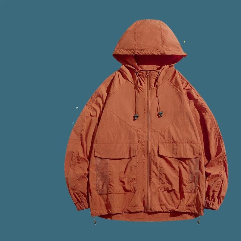 Breathable Quick-Dry Sun Protective Clothing Hooded Pocket Design Outdoor Sunblock Jacke