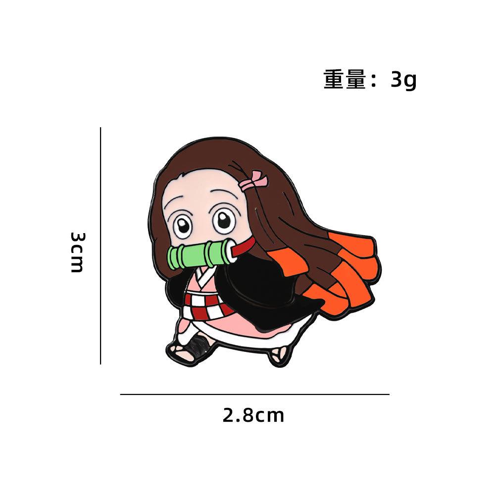 Cartoon Ghost Exterminator Comic Brooch Cute Anime COS Peripheral Memorial Props Makimen Tanujiro Badge