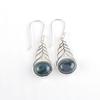 Rare Moss Agate Gemstone 925 Sterling Silver Jewelry Women Silver Earrings 1.64" CE-1-28