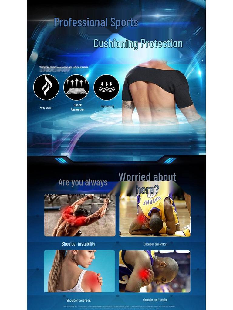 Men's Professional Double Shoulder Support for Sports and Fitness