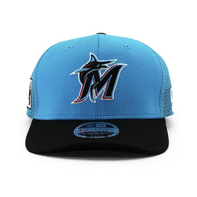 2025 Spring Training Model Cap 9SEVENTY Stretch Snapback Miami Marlins 2025 MLB SPRING TRAINING BP STRETCH MESH SNAPBACK CAP MIAMI MARLINS Hat 970SS
