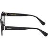 MaxMara Logo Oval Sunglasses Unisex Sunglasses Black MM0156K